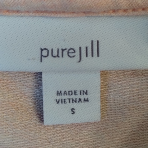 J Jill Soft Coral Dust Heather Pure Jill Harmony Rib-Trimmed Hoodie Women Size S - Picture 13 of 16